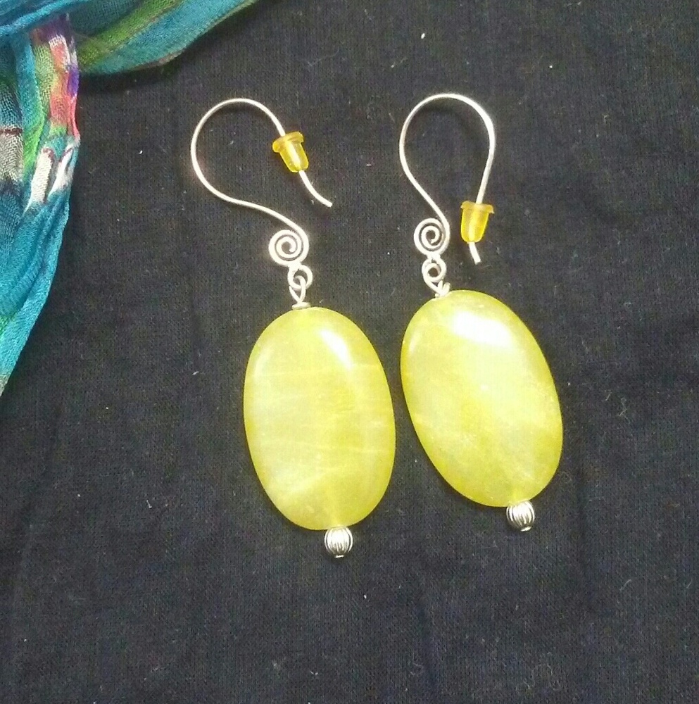 Handmade Stone Bead Earrings